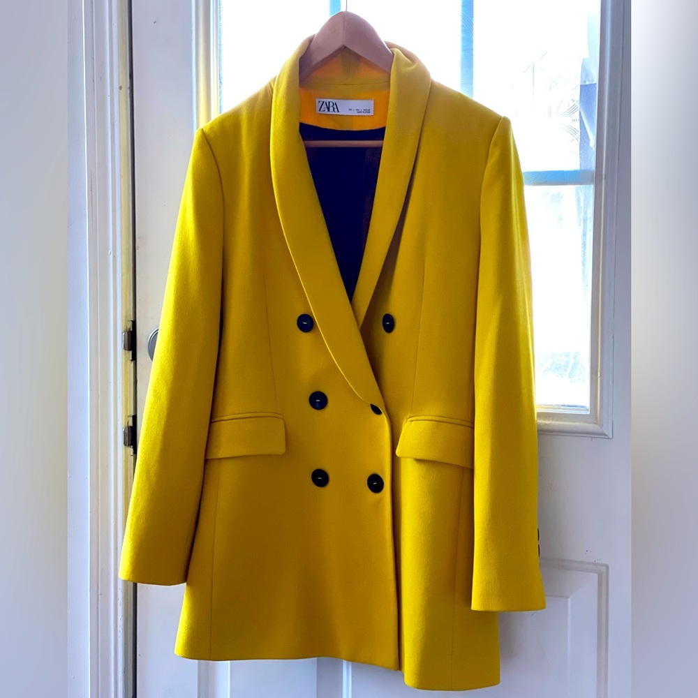 Zara double breasted two piece suit